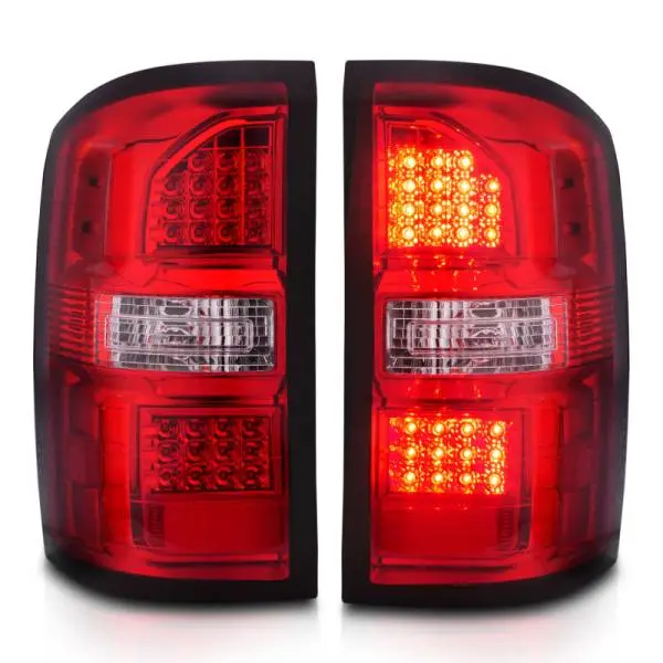 ANZO 2014-2018 GMC Sierra LED Tail Lights Black Housing Red/Clear Lens thumbnail 7