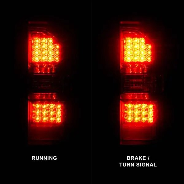 ANZO 2014-2018 GMC Sierra LED Tail Lights Black Housing Red/Clear Lens thumbnail 9
