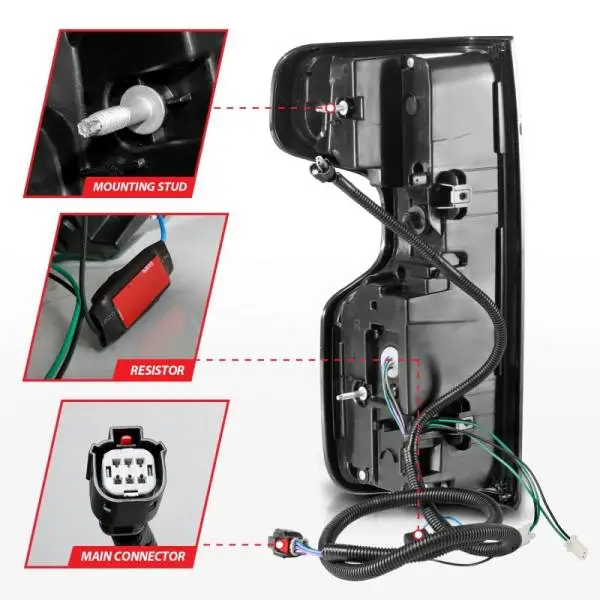 ANZO 19-21 Chevy Silverado Full LED Taillights Chrome Housing Red/Clear Lens G2 (w/C light Bars) thumbnail 5
