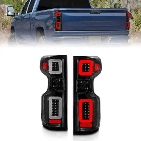 ANZO 19-21 Chevy Silverado Work Truck Full LED Taillights Blk Housing Clear Lens G2 (w/C light Bars) thumbnail 2