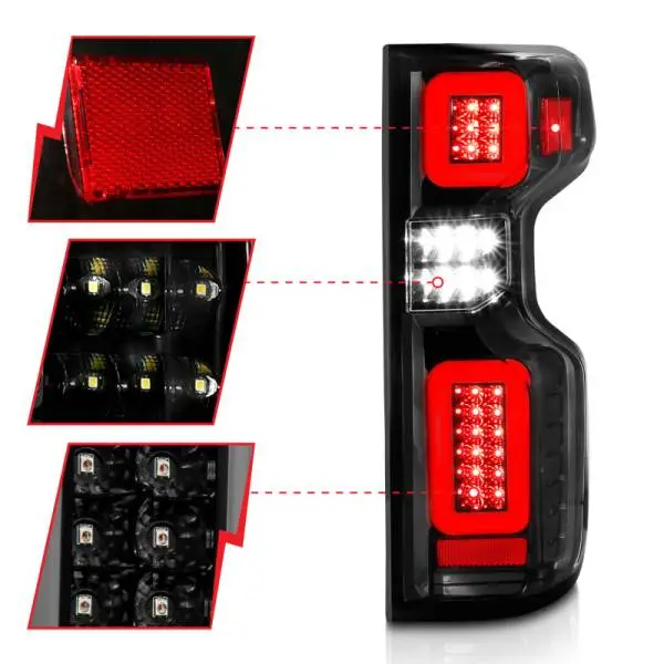 ANZO 19-21 Chevy Silverado Work Truck Full LED Taillights Blk Housing Clear Lens G2 (w/C light Bars) thumbnail 10