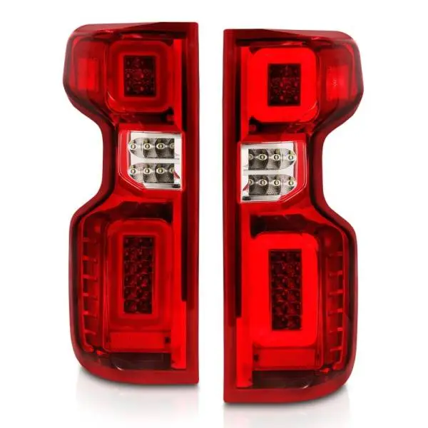 ANZO 19-21 Chevy Silverado Work Truck Full LED Taillights Chrome Housing Red Lens G2(w/C light Bars) thumbnail 7