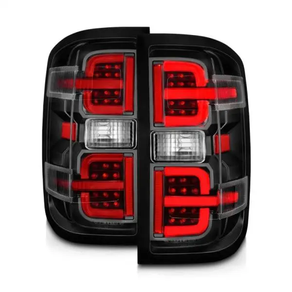 ANZO 15-19 Chevy Silverado 2500HD/3500HD (Halgn Only) LED Tail Lights w/Black Light Bar & Clear Lens thumbnail 5