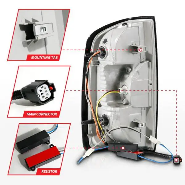 ANZO 15-21 Chevrolet Colorado Full LED Tail Lights w/ Red Lightbar Black Housing Clear Lens thumbnail 12