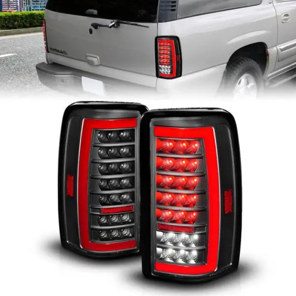 ANZO 00-06 Chevrolet Tahoe / GMC Yukon Full LED Taillights w/ Lightbar Black Housing/Clear Lens thumbnail 2