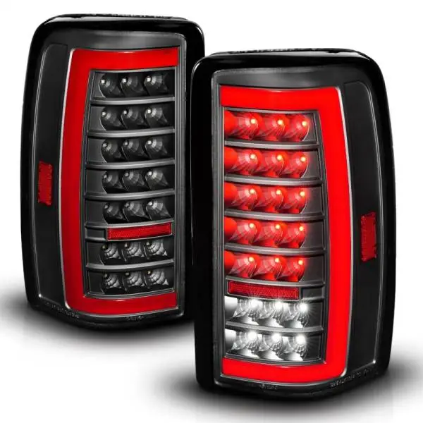ANZO 00-06 Chevrolet Tahoe / GMC Yukon Full LED Taillights w/ Lightbar Black Housing/Clear Lens thumbnail 3