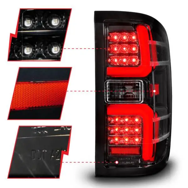 ANZO 15-19 Chevrolet Silverado 2500 HD/3500 HD LED Taillight w/ Sequential Black Housing/Clear Lens thumbnail 9