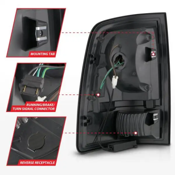 ANZO 09-18 Dodge Ram 1500 Full LED Taillights w/ Sequential Black Housing/Smoke Lens thumbnail 6