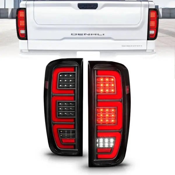 ANZO 19-23 GMC Sierra 1500/2500HD/3500HD Black Replacement Full LED Bar Tail Light thumbnail 2