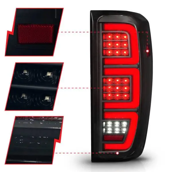 ANZO 19-23 GMC Sierra 1500/2500HD/3500HD Smoke Black Replacement Full LED Bar Tail Light thumbnail 4