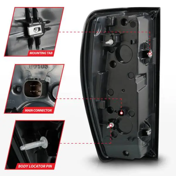 ANZO 19-23 GMC Sierra 1500/2500HD/3500HD Smoke Black Replacement Full LED Bar Tail Light thumbnail 6