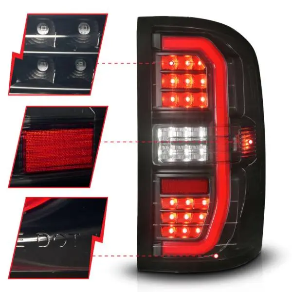 ANZO 14-18 GMC Sierra 1500 Full LED Taillights Black Housing Smoke Lens (w/C Light Bars) thumbnail 9
