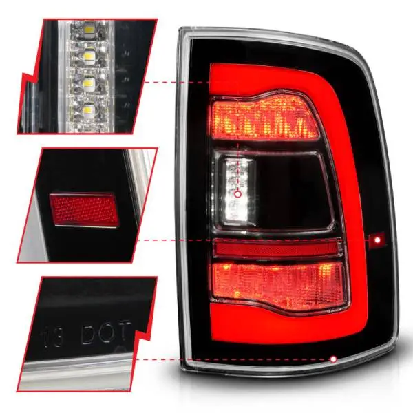 ANZO 09-18 Dodge Ram 1500 Sequential LED Taillights Black thumbnail 9