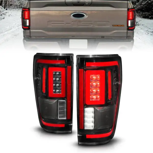 ANZO 21-23 Ford F-150 LED Taillights Seq. Signal w/BLIS Cover - Black Housing thumbnail 2