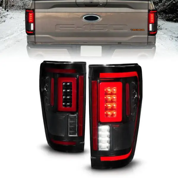 ANZO 21-23 Ford F-150 LED Taillights Seq. Signal w/BLIS Cover - Black Smoke thumbnail 2