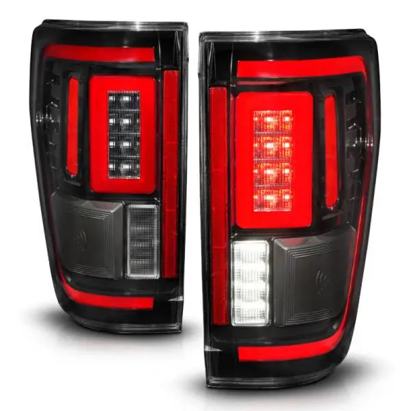 ANZO 21-23 Ford F-150 LED Taillights Seq. Signal w/BLIS Cover - Black (For Factory Halogen ONLY) thumbnail 3