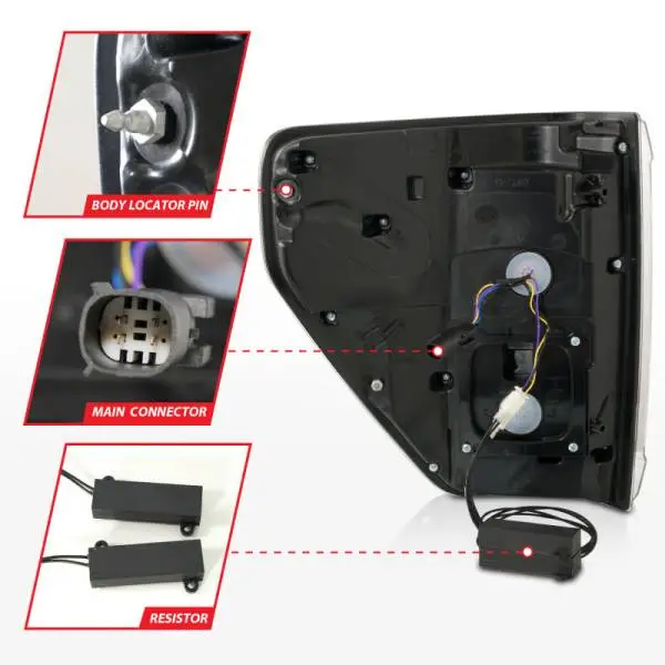 ANZO 21-23 Ford F-150 LED Taillights Seq. Signal w/BLIS Cover - Black (For Factory Halogen ONLY) thumbnail 11