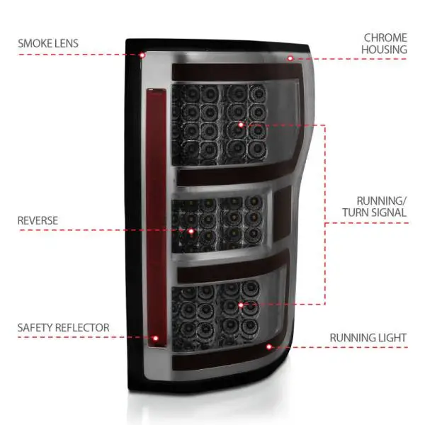 ANZO 18-19 Ford F-150 LED Taillights Smoke thumbnail 4