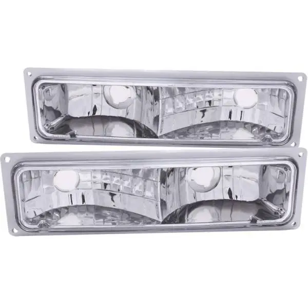ANZO 1988-1998 Chevrolet C1500 Euro Parking Lights Chrome thumbnail 2