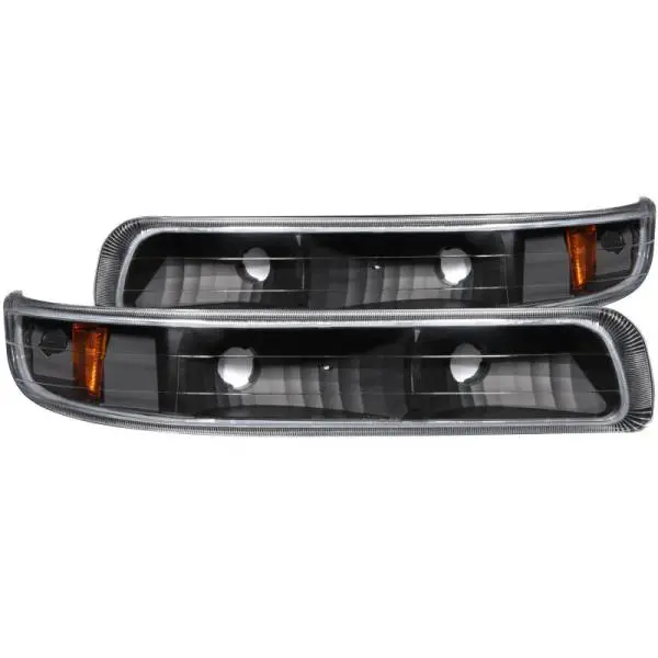 ANZO 1999-2002 Chevrolet Silverado 1500 Euro Parking Lights Black w/ Amber Reflector thumbnail 2