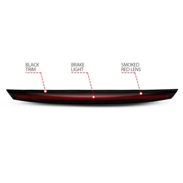 ANZO 2007-2014 Chevrolet Suburban 1500 LED 3rd Brake Light Black Housing Smoke Lens w/ Spoiler 1pc thumbnail 10