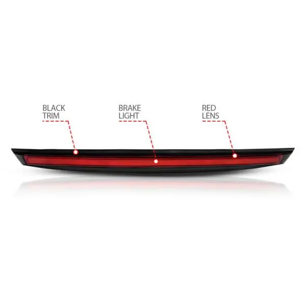 ANZO 2007-2014 Chevrolet Suburban 1500 LED 3rd Brake Light Black Housing Red Lens w/ Spoiler 1pc thumbnail 10