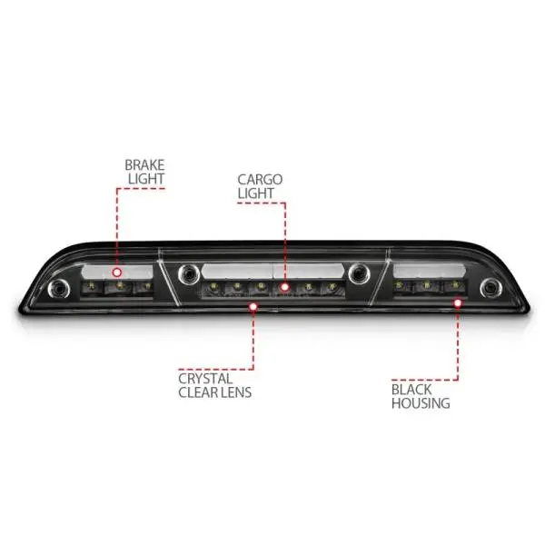 ANZO 15-20 Ford F-250 - F-550 LED Third Brake Light - Black Housing/Clear Lens thumbnail 5