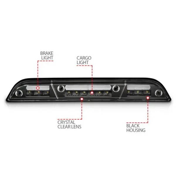 ANZO 15-20 Ford F-250 - F-550 LED Third Brake Light - Black Housing/Clear Lens thumbnail 11