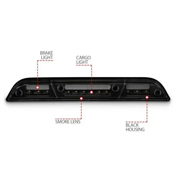 ANZO 15-20 Ford F-150 - F-450 LED Third Brake Light - Black Housing/Smoke Lens thumbnail 5