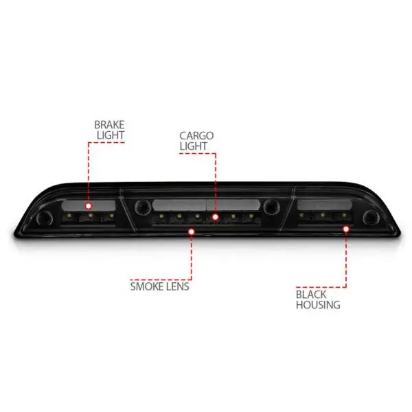 ANZO 15-20 Ford F-150 - F-450 LED Third Brake Light - Black Housing/Smoke Lens thumbnail 11