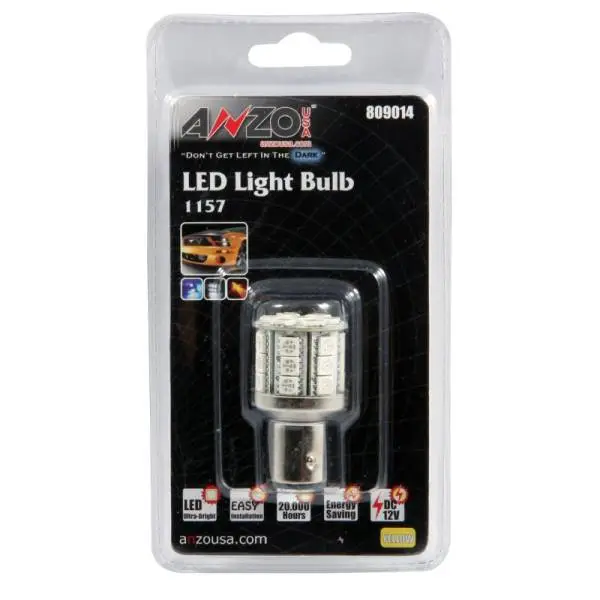 ANZO LED Bulbs Universal LED 1157 Amber - 28 LEDs 1 3/4in Tall thumbnail 2