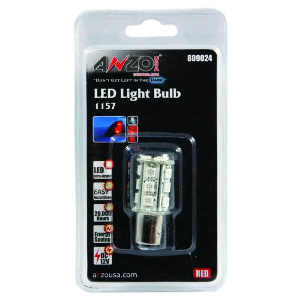 ANZO LED Bulbs Universal LED 1157 Red - 18 LEDs 1 3/4in Tall thumbnail 2