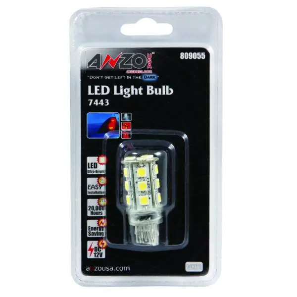 ANZO LED Bulbs Universal 7444 White - 18 LEDs 1 3/4in Tall thumbnail 3