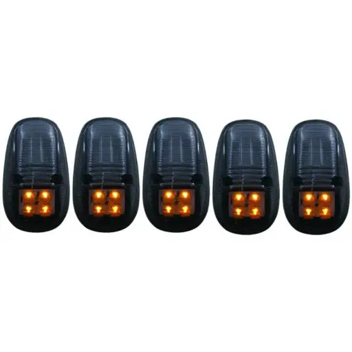 ANZO 1999-2002 Dodge Ram 3500 LED Cab Roof Light Kit Smoke 5pc