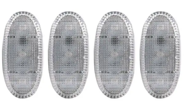 ANZO 2011-2016 Ford F-350 LED Fender Light Kit Clear 2pc Amber / 2pc Red