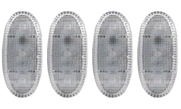 ANZO 2011-2016 Ford F-350 LED Fender Light Kit Clear 2pc Amber / 2pc Red thumbnail 2