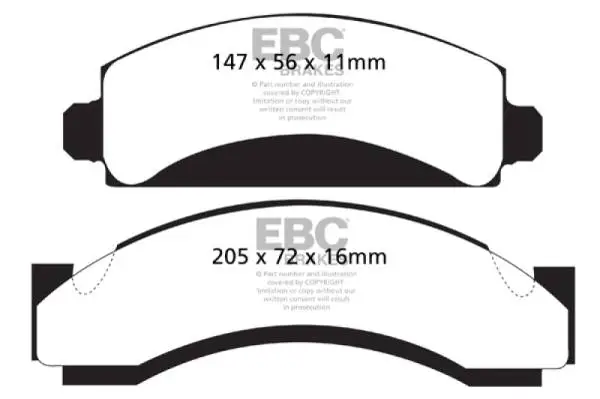 EBC 74-80 Chevrolet C30 (JB8) Yellowstuff Front Brake Pads