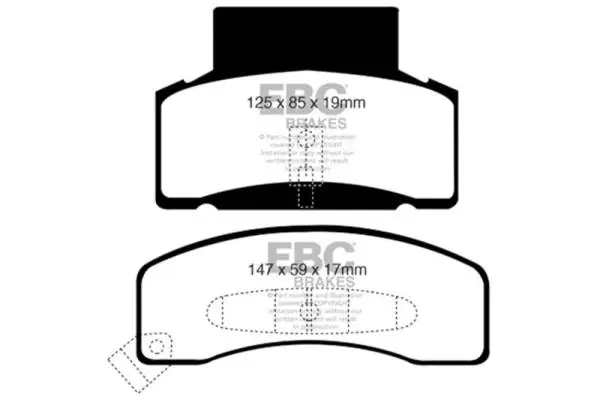 EBC 92-99 Chevrolet C30 DRW Yellowstuff Front Brake Pads image 2