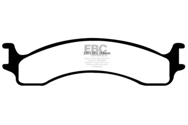 EBC 00-02 Dodge Ram 2500 Pick-up 5.2 2WD Yellowstuff Front Brake Pads image 2