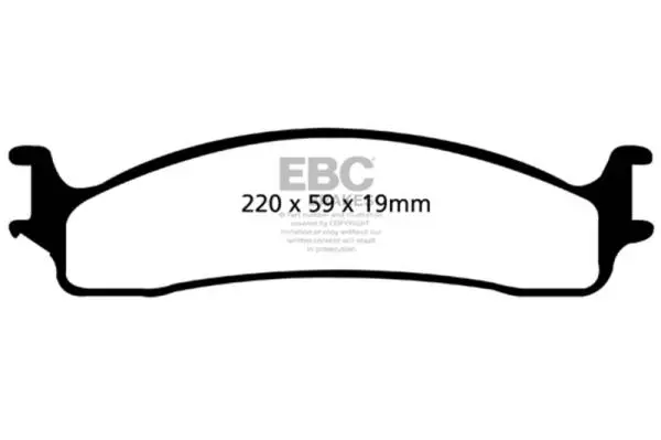 EBC 06-11 Dodge Ram 1500 Mega Cab 2WD Yellowstuff Front Brake Pads image 2