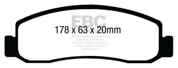EBC 08-10 Ford F250 (inc Super Duty) 5.4 (2WD) Yellowstuff Front Brake Pads image 2