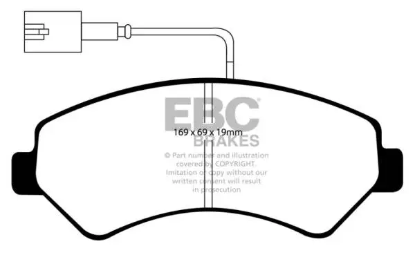 EBC 2014-2016 Ram Trucks Promaster 3.0L TD Yellowstuff Front Brake Pads image 2