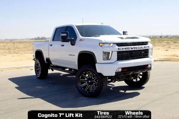 Cognito 20-24 Chevy/GMC Silv/Sierra 2500/3500 HD 2WD/4WD 7in Perf Lift Kit w/ Fox PSRR 2.0 Shocks image 3