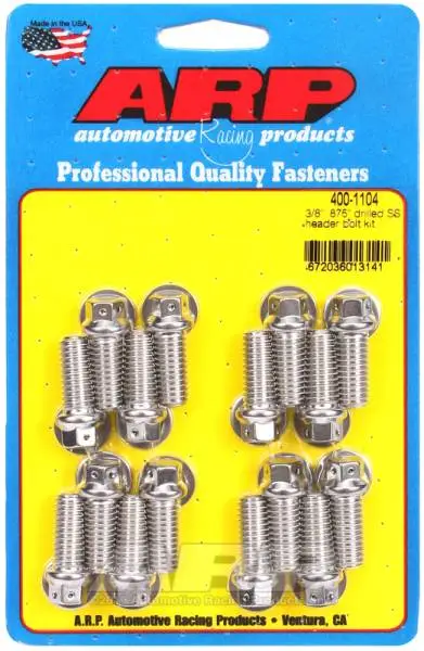 ARP 3/8 x .875 Drilled SS Header Bolt Kit