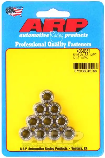 ARP 5/16-24 SS 12pt Nut Kit