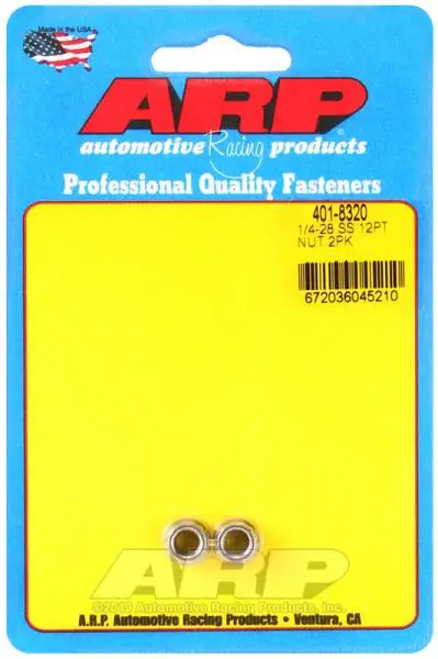 ARP 1/4-20 SS 12pt nut kit