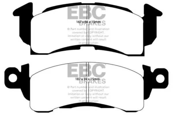 EBC 85-90 Chevrolet Astro Van 2WD Greenstuff Front Brake Pads image 2