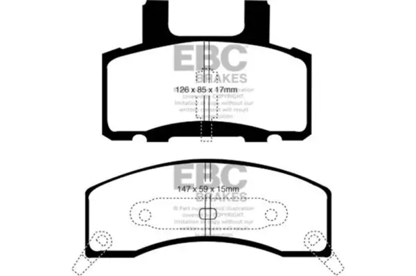 EBC 90-93 Chevrolet C20 8600 LB Greenstuff Front Brake Pads image 2