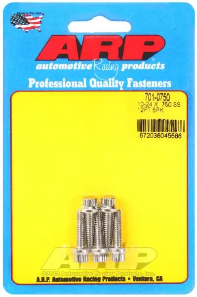 ARP 10-24 x .750 12pt SS Bolts (Pack of 5)