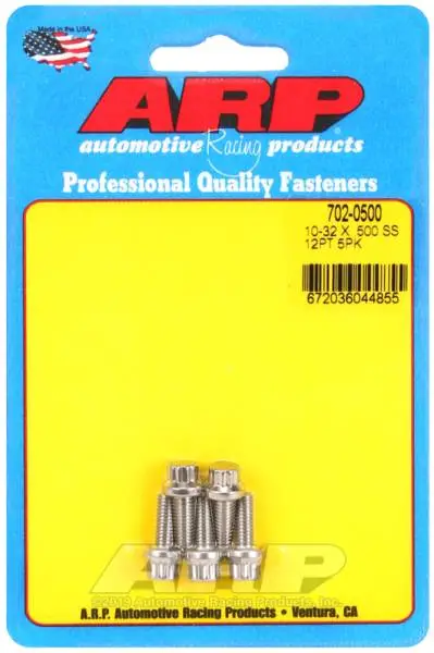 ARP 10-32 x .500 12pt SS bolts